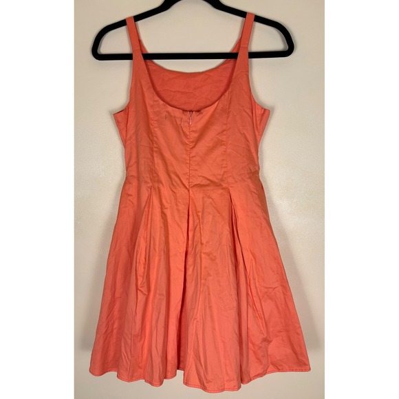 TRUCE Pleated Scoop Neck 100% Cotton Dress Coral Kid Size XL Casual Summer Party - Picture 5 of 8